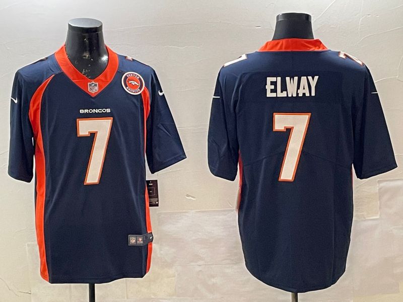 Men Denver Broncos #7 Elway Blue Second generation 2025 Nike Limited NFL Jersey style 2